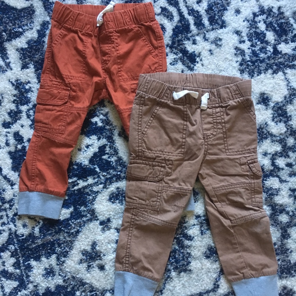 2 pairs Cat and Jack cotton joggers sz 2t boys
